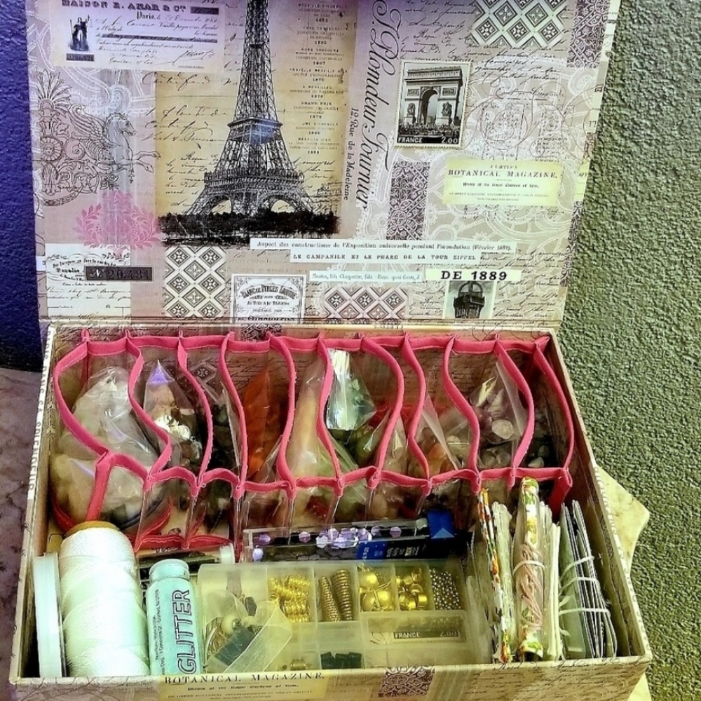 Huge Box of Jewelry Making Rocks/Gems, etc..